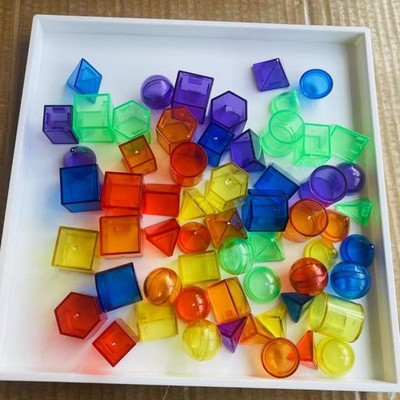 100x Geometrische Körper Vorschule Lernmaterialien Mathe Helfer Farben und Formen