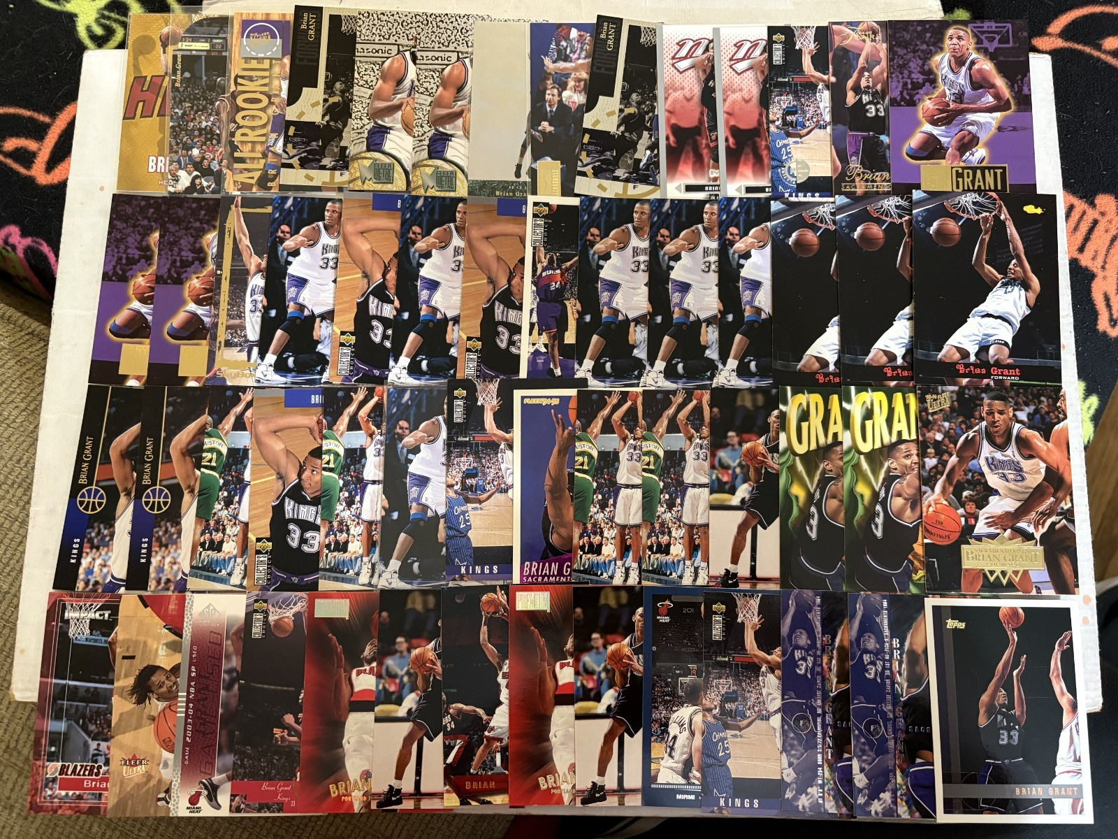(100) Brian Grant Cards RCS Inserts Parallels Kings Rookie Lot Collection