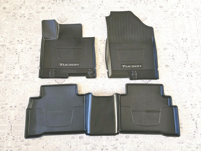 #ad 2022 2024 HYUNDAI TUCSON ALL WEATHER RUBBER FLOOR MAT SET CWF13 AU010 OEM $130.00