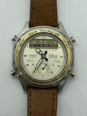 Vintage Casio 373 AW-600 Ana-Digi Alarm Chronograph Men's