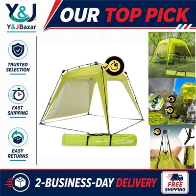 Tonnelle pliante Lumaland 2,5 x 2,5 m Imperméable UV Verte - Photo 1/4
