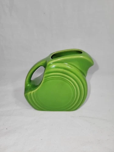 Fiesta 5-ounce mini disc pitcher,  Shamrock Green glaze.