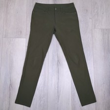 Lululemon ABC Pant Slim Warpstreme Pants Mens 30x32 Olive Green 5 Pocket Tapered