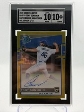 2020 Panini Donruss Optic - Rated Rookies Tony Gonsolin #59 Gold Prizm /10 (RC)