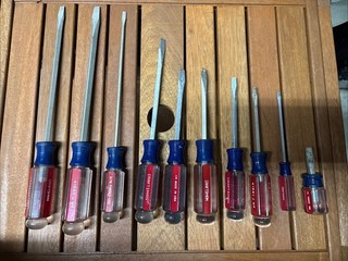 Vintage Craftsman Flat Screwdriver Set Incomplete? 10PC