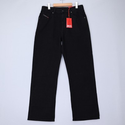 Diesel Womens Jeans 1999 D-Reggy Straight Wide Leg Mid Rise Black