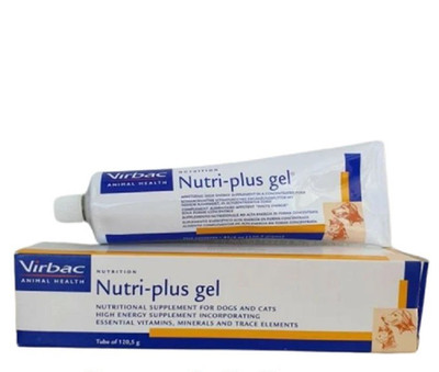 4X Virbac Nutriplus Nutri Plus Gel - Supplement For Cats & Dogs (120g)