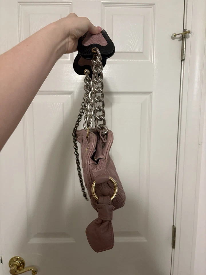 Vivienne Westwood Pink Quilted Leather Shoulder Bag with Chain Strap - Image 2 of 4