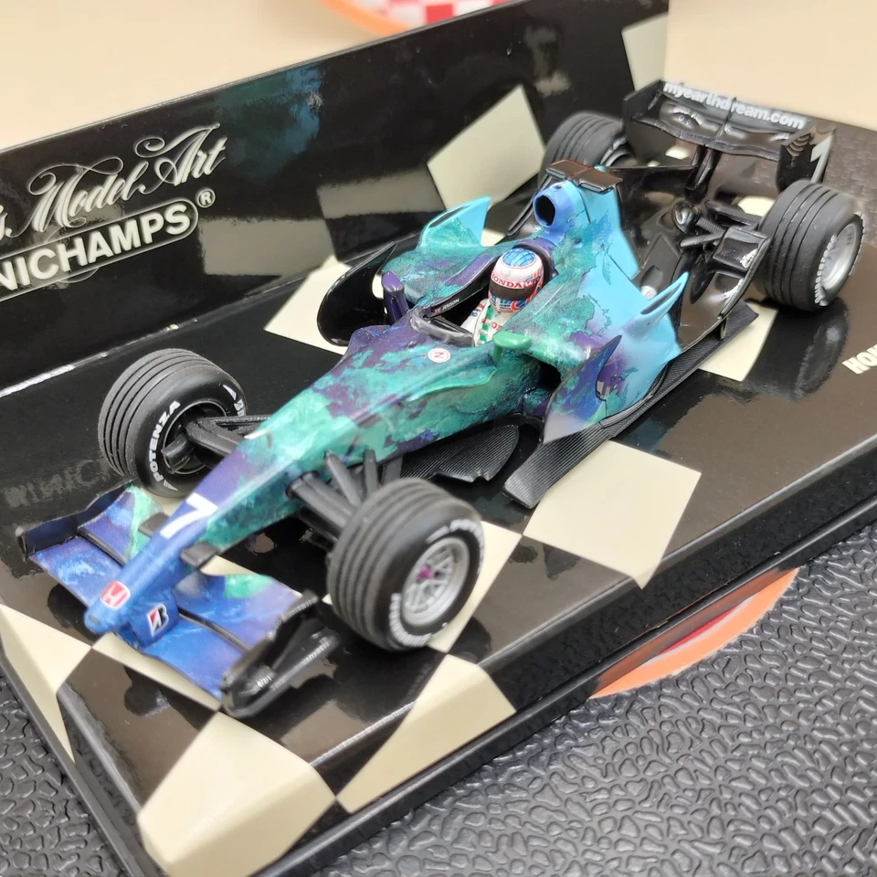 MINICHAMPS 1/43 Honda RA107 Jenson Button 2007 400070007 - Image 2 of 4