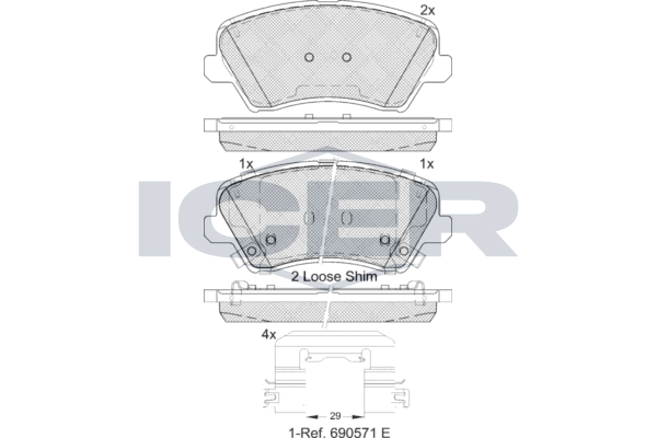 Bremsbelagsatz Vorne Mando-System FüR Hyundai I30 PD Kombi PDE KIA Ceed Ab 16->-image