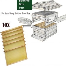 Beehive Brood Frames 10X Beeswax Foundation For Auto run honey Bee Box Assembled