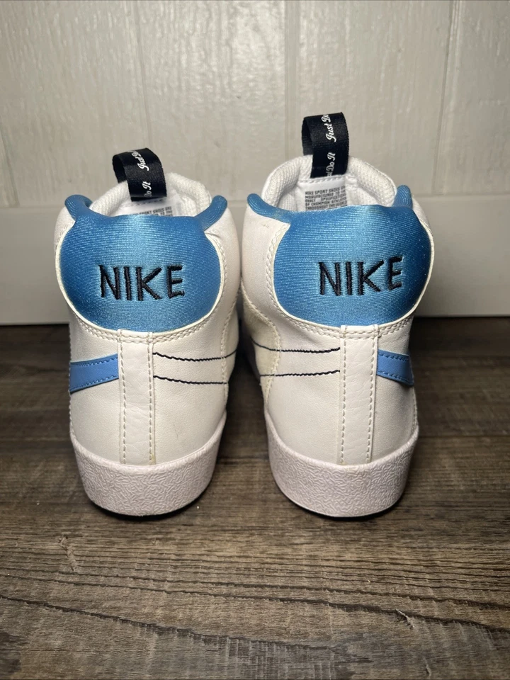 Nike Blazer Mid '77 SE GS Blanco Azul Universitario Talla Juvenil 1 Foto 3 de 4