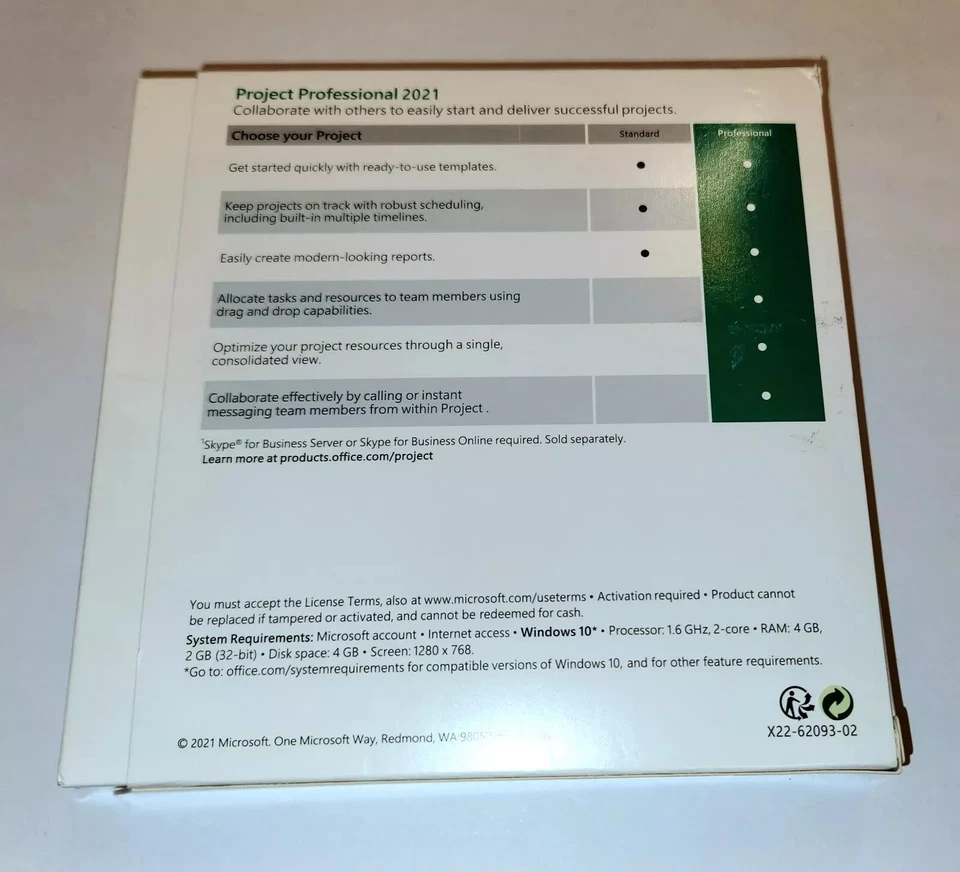 Microsoft Project 2021 Professional - Retail Box - New - Image 2 of 3