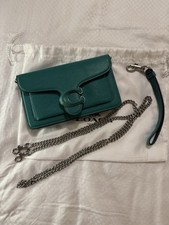 Coach Tabby Crossbody Wristlet Bag Leather Bright Green