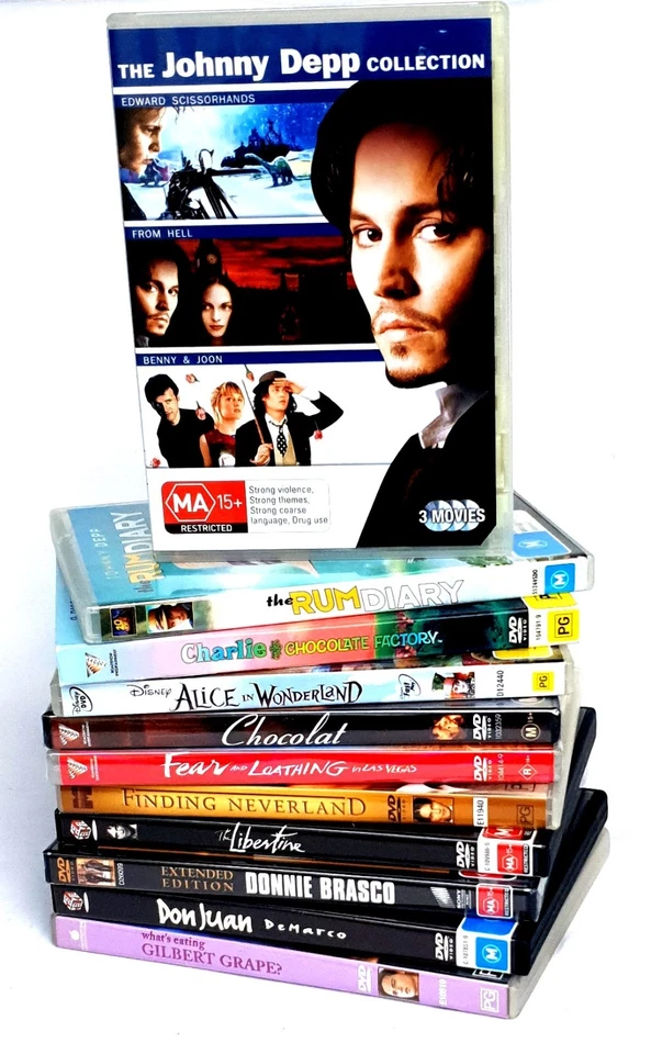 Johnny Depp Collection 11 DVD (14 Discs) 13 Movies-Marlon Brando, Judi Dench NEW - Image 2 of 2