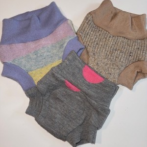3 Handmade Upcycled Wool Baby Diaper Covers Size XS - Preemie-3M  5-10 lb