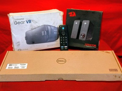Tech Bundle: Samsung Gear VR, Redragon Speakers, Dell Keyboard, Fire TV Remote