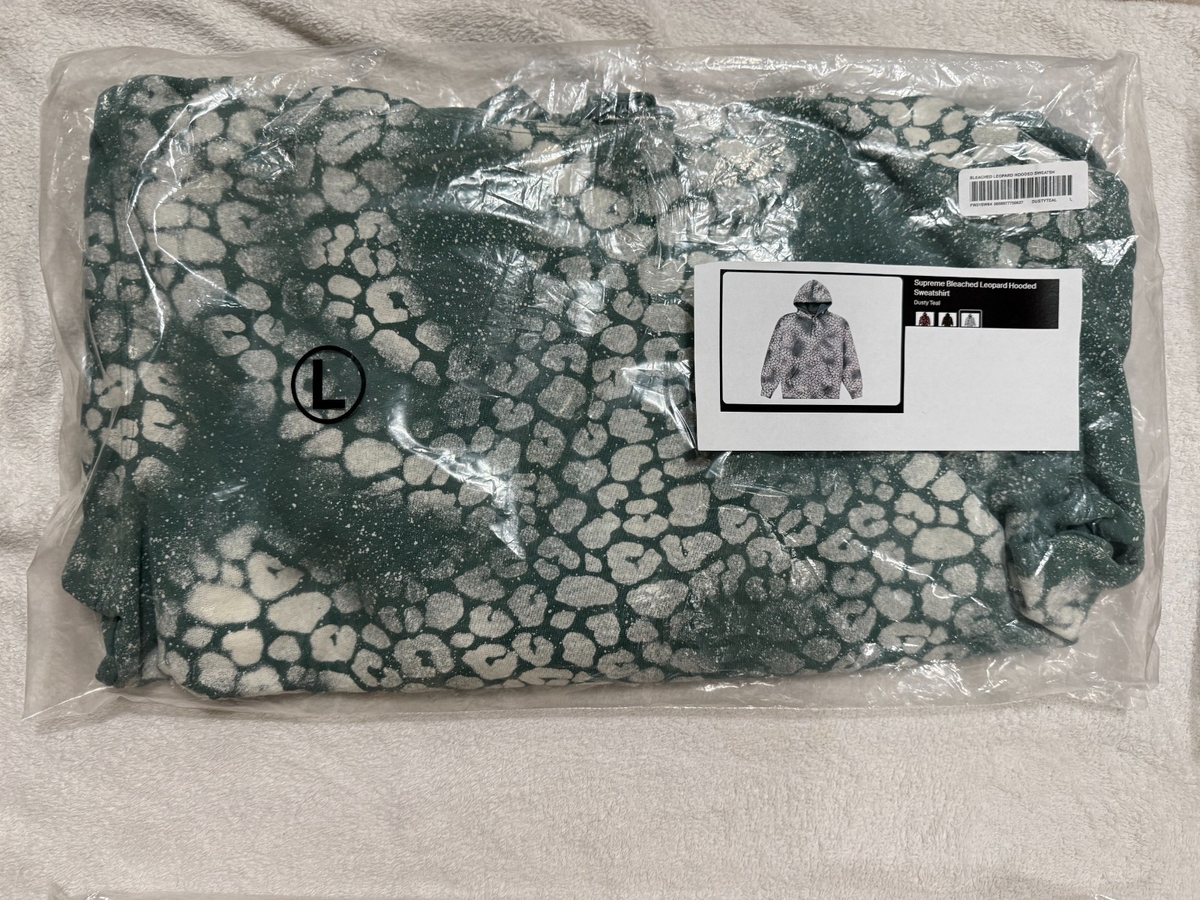 Supreme Bleached Leopard Hooded L | eBay