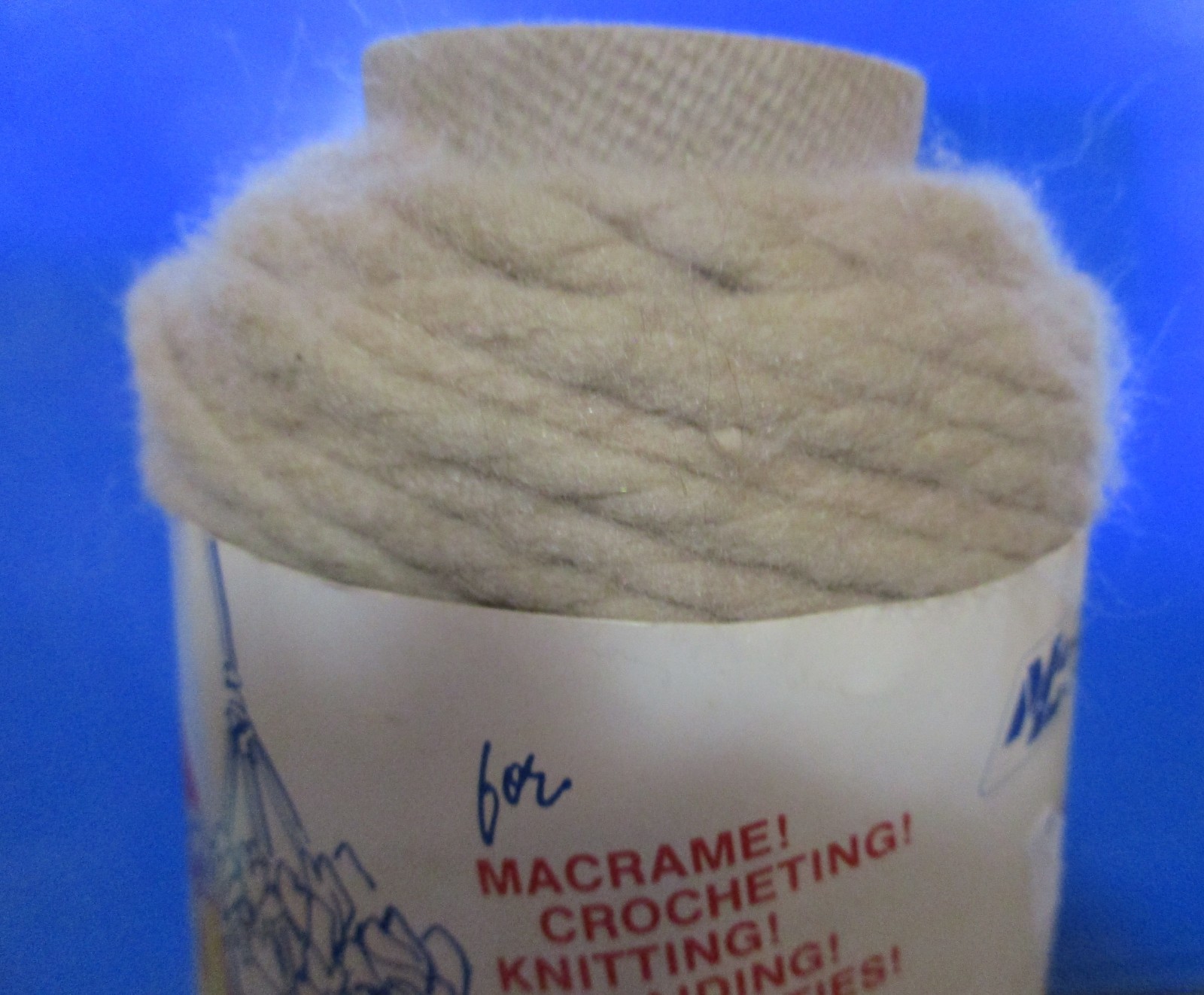 Vintage National Yarn Crafts Extra Bulky Yarn 3 ply 210ft. - Macrame Knitting