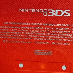 Nintendo 3DS Handheld Console Super Mario 3D Land Game CTR001 Working No Charger