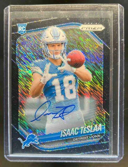 2025 Prizm Isaac TeSlaa Auto RC Black Shimmer #1/1 Lions Rookie