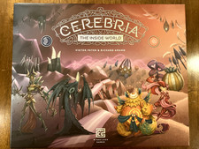 Cerebria board game Deluxe Kickstarter edition w/ miniatures, expansion, Sleeved