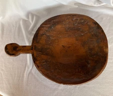 Antique Primative Asian/Indian Wood Bowl Or Scoop Solid Piece Wood