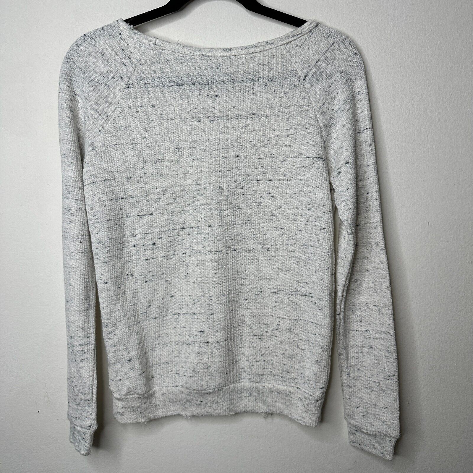 Peyton Jensen White-Gray Heathered Embroidered Ro… - image 3