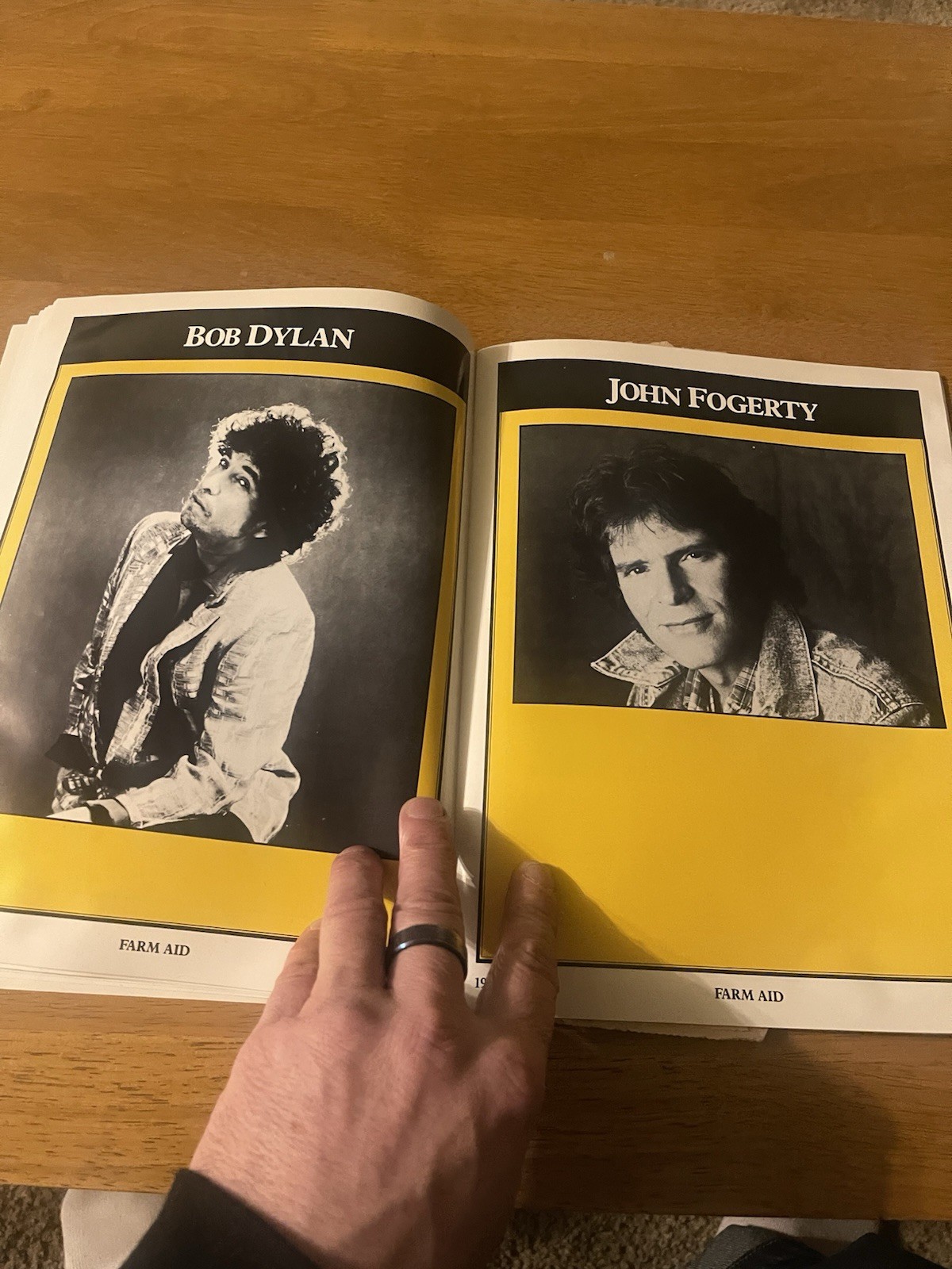 1985 Farm Aid Concert Program John Cougar Mellencamp Willie Nelson Neil Young