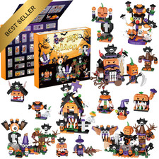 Halloween Advent Calendar Building Blocks Set for Kids Countdown Toy Gift Spooky