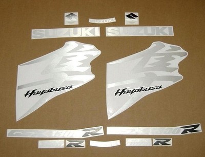 Decals for Suzuki Hayabusa 2nd gen brushed silver stickers set graphics inox kit