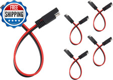 5PCS SAE Connectors Quick Disconnect Wire Harness2 Pin SAE Plug with 14 Gauge...