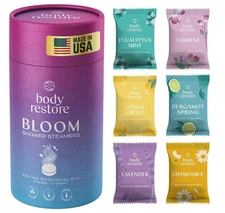 Body Restore Shower Steamers Aromatherapy 6 Pack - Christmas Stocking Stuffers,