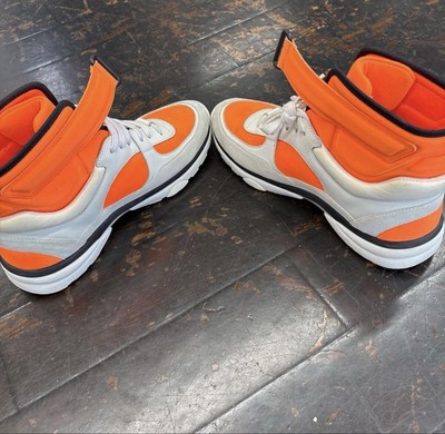 CHANEL Sneakers High Cut Orange Coco Mark US7 Women's Fashion From