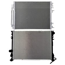 Aluminum Radiator & AC Condenser Cooling Kit For 09-10 Dodge Challenger Chrysler