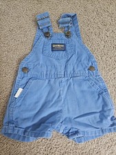 Vintage Light Blue Osh Kosh Bgosh Vestbak Bib Overalls Shorts
