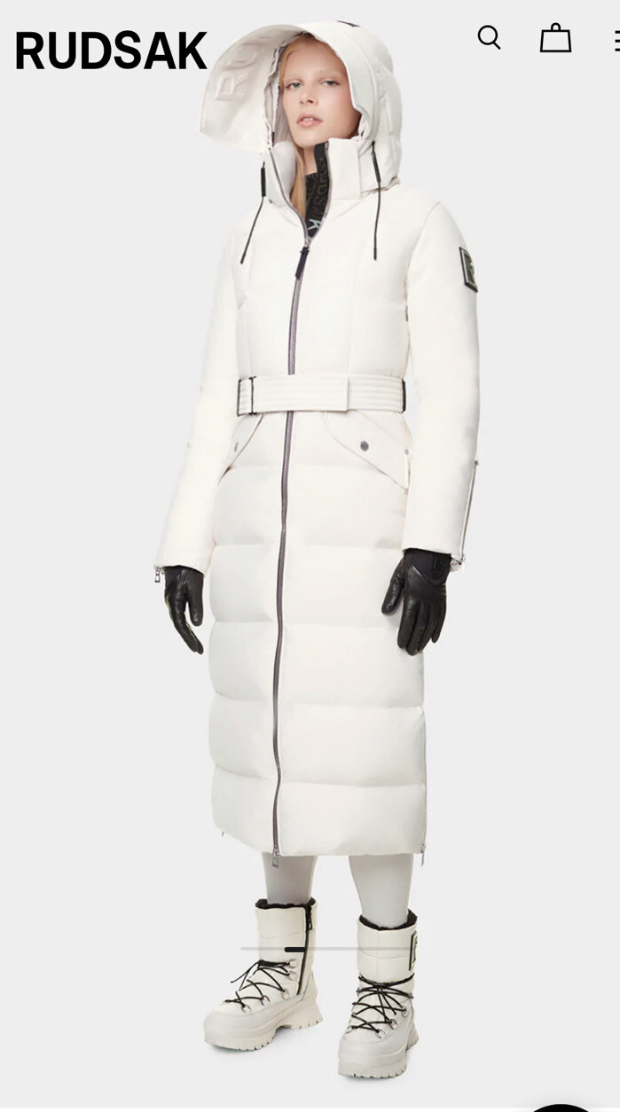 BNWT Rudsak CALI WOMEN'S RECYCLED STORMSHELL MAXI DOWN PUFFER $1295 Iceland Med