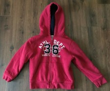 The Children s Place Boys Size Small 5/6 Red Jacket/Hoodie w/Sherpa lining