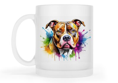 Becher Kaffeebecher | Glas | Becher | matt | 300ml -  Motiv: American Pitbull 07
