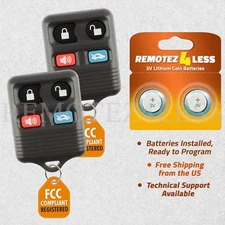 2 For 1995 1996 1997 1998 Lincoln Continental Keyless Entry Remote Car Key Fob