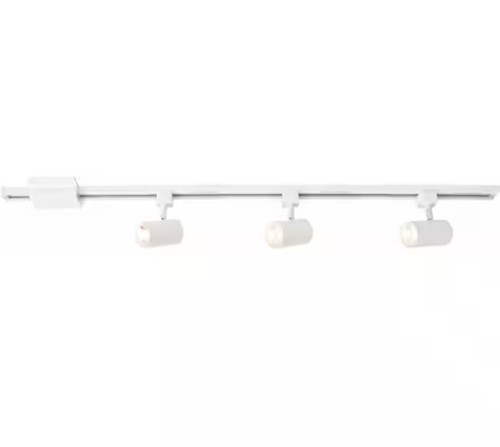 Hampton Bay4 ft. White Integrated LED Linear Track Lighting Kit with 3 Lights