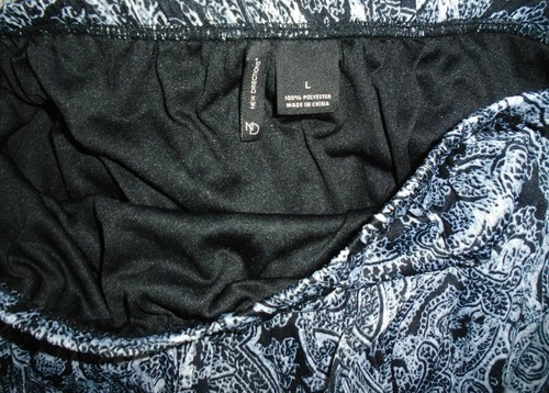 New Direction Black/White Paisley Stretch Pull On Maxi Skirt Women's Large EUC - 第 9/10 張圖片