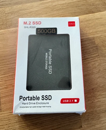 External Portable SSD Hard Drive USB3.1 Mini Portable 512GB m.2 Apple connecters
