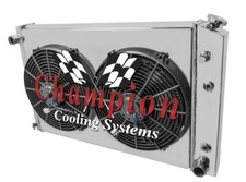 4 Row Jr Champion Radiator 19x2814 Fansshroud-1981-1990 Chevy Pickup Trucks
