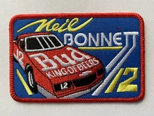 Neil Bonnett 12Budweiser Chevrolet Patch Iron Sew On Vintage Style Retro Cap Hat
