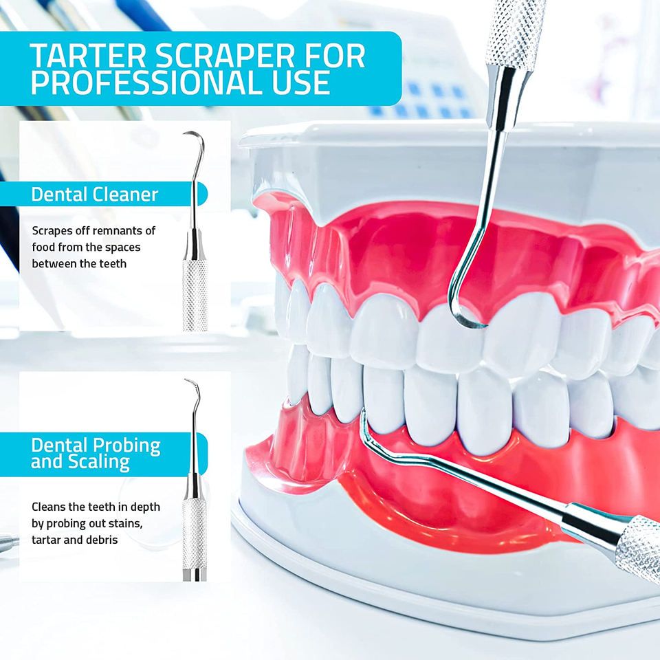 Professional Dental Tartar Scraper Tool Dental Pick, Double Ended