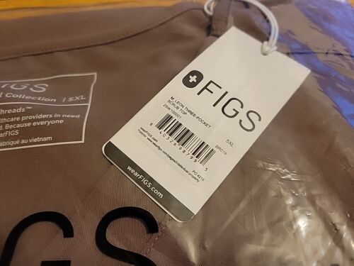Figs MENS 5XL Brown Leon Three Pocket Scrub Top - Picture 3 of 6