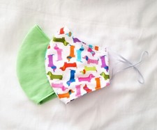 Handmade Adult Cotton Face Masks, 2 pcs