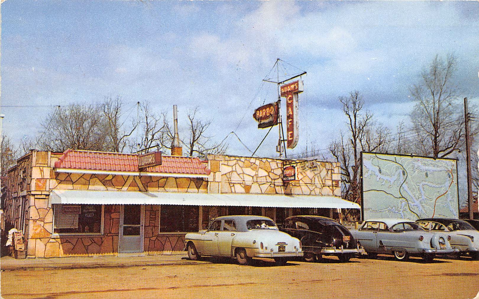 Adams Cafe Cars Camdenton Lake of the Ozarks Missouri 1954 postcard eBay