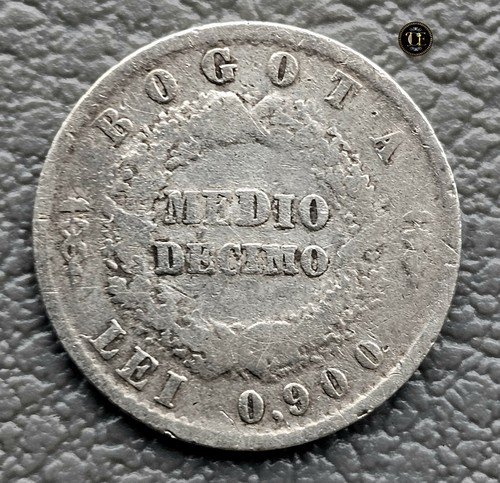 1860 - 1/2 Decimo Colombia Coin, Confederación Granadina ¡¡VERY SCARSE & RARE!!